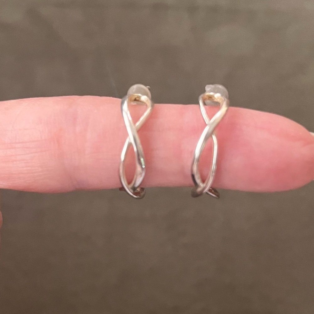 925 Sterling Silver half hoop earrings
